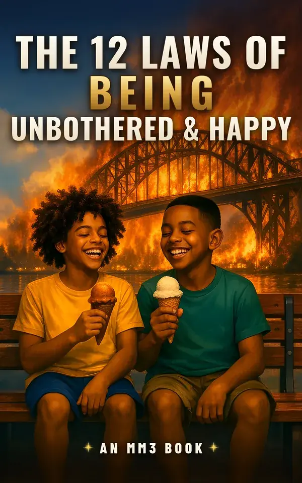 The 12 Laws of Being Unbothered & Happy by MM3 book cover